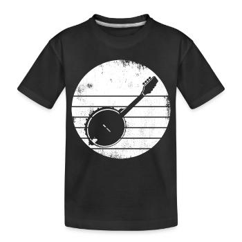 Banjo Drawing - Kids' Premium Organic T-Shirt - black - Front