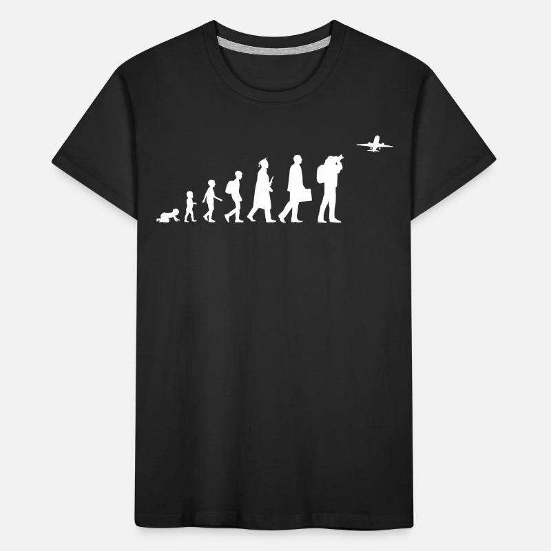 Evolution Airplane Enthusiast Kids' Premium Organic T-Shirt