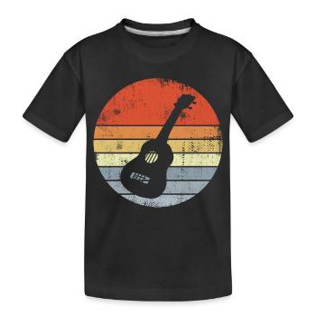 Croquis de ukulélé vintage - T-shirt bio Premium Enfant - noir - Devant