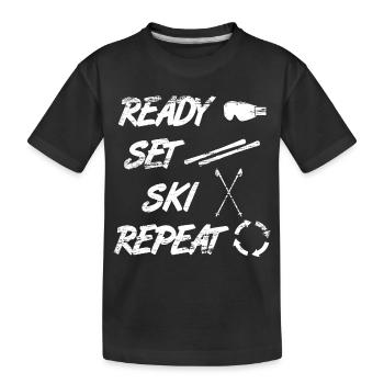 Dire skieur - T-shirt bio Premium Enfant - noir - Devant