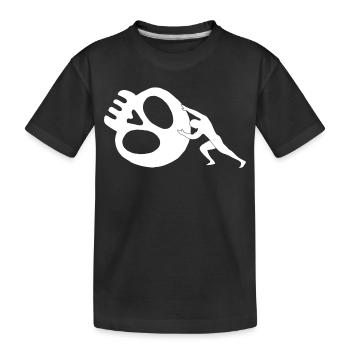 The Man Who Repels Death (white) - Kids' Premium Organic T-Shirt - black - Front