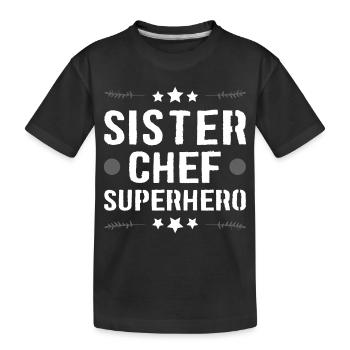 Sœur Super-héroïne - T-shirt bio Premium Enfant - noir - Devant