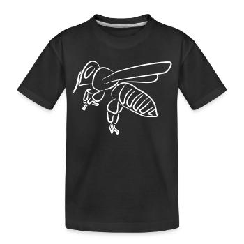 Honigbiene Zeichnung - Kinder Premium Bio T-Shirt - Schwarz - Vorne