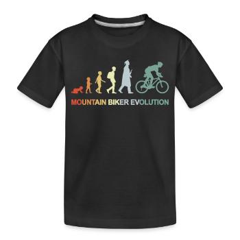 Évolution du vététiste - T-shirt bio Premium Enfant - noir - Devant
