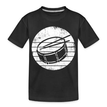 Dessin de caisse claire - T-shirt bio Premium Enfant - noir - Devant