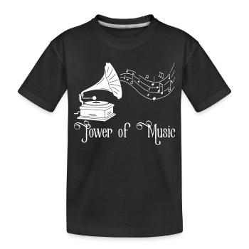 Musique vintage (blanc) - T-shirt bio Premium Enfant - noir - Devant
