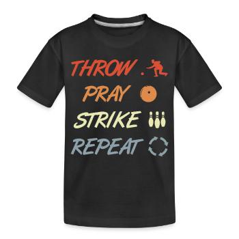 Bowling Witz - Kinder Premium Bio T-Shirt - Schwarz - Vorne