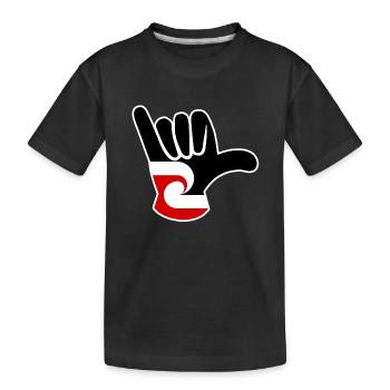 Drapeau maori Shaka - T-shirt bio Premium Enfant - noir - Devant