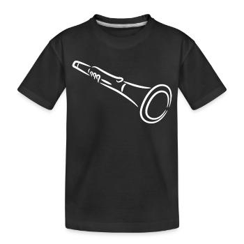Croquis pour clarinette - T-shirt bio Premium Enfant - noir - Devant
