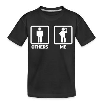 Eiscreme Liebhaber Strichmännchen - Kinder Premium Bio T-Shirt - Schwarz - Vorne