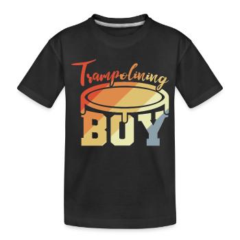 Garçon trampoline - T-shirt bio Premium Enfant - noir - Devant