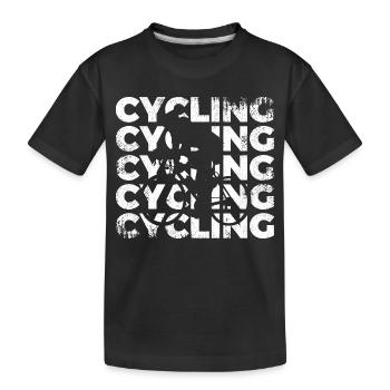 Croquis cycliste - T-shirt bio Premium Enfant - noir - Devant