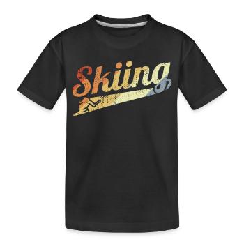 Ski - T-shirt bio Premium Enfant - noir - Devant