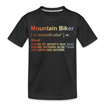 Définition du vététiste - T-shirt bio Premium Enfant - noir - Devant