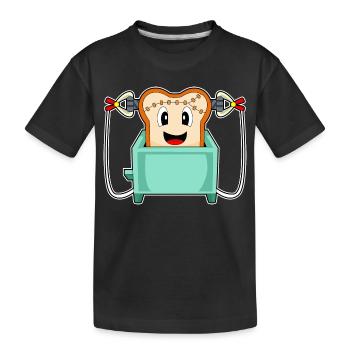 Bread Halloween Toaster - Kids' Premium Organic T-Shirt - black - Front