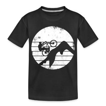 Mountain bikers - Kids' Premium Organic T-Shirt - black - Front