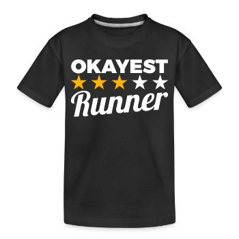Coureur moyen - T-shirt bio Premium Enfant - noir - Devant