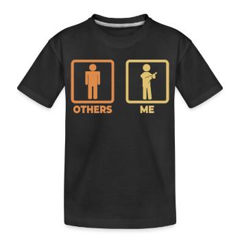 Ich als Ukulele Spieler - Kinder Premium Bio T-Shirt - Schwarz - Vorne