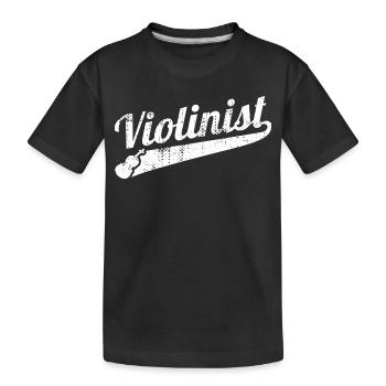 Lustiger Violinist - Kinder Premium Bio T-Shirt - Schwarz - Vorne