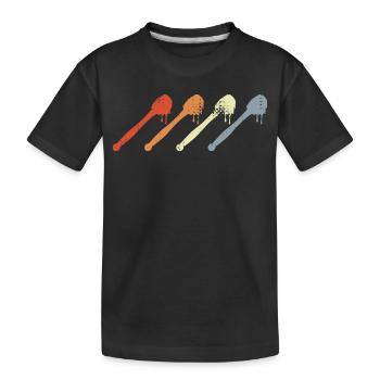 Vintage Honey Spoon - Kids' Premium Organic T-Shirt - black - Front