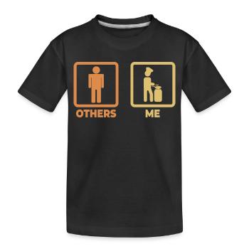 Cook Stick Figure - Kids' Premium Organic T-Shirt - black - Front