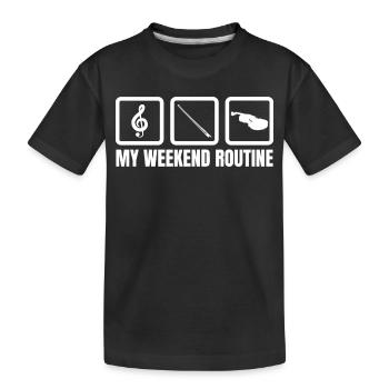 Violinisten Wochenende - Kinder Premium Bio T-Shirt - Schwarz - Vorne