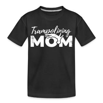 Trampoline Jumper Mom - Kids' Premium Organic T-Shirt - black - Front