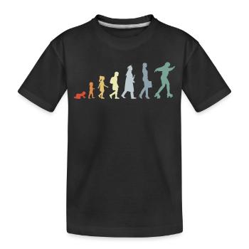 Roller Skater Evolution - Kinder Premium Bio T-Shirt - Schwarz - Vorne
