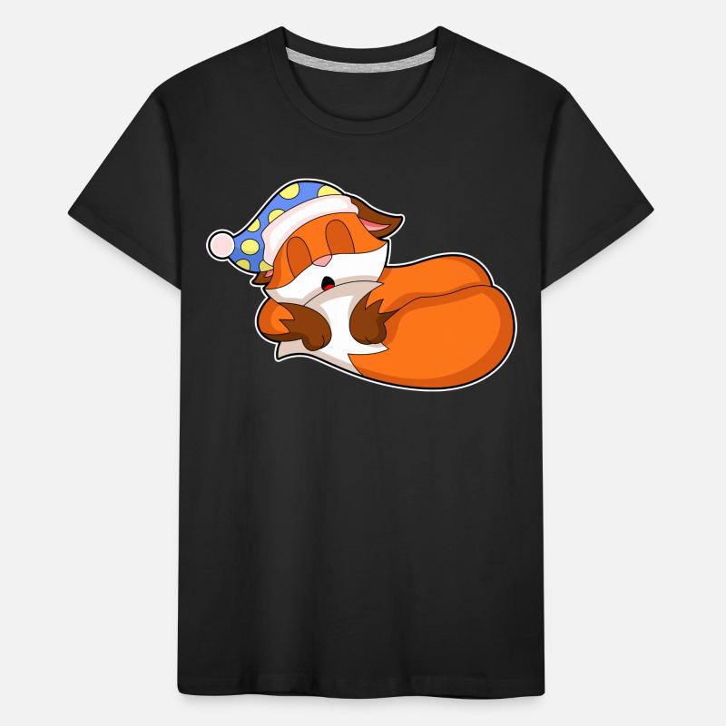 Bonnet de nuit Fox Sleeping T-shirt bio Premium Enfant
