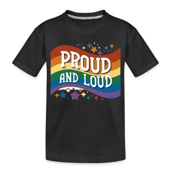 Fier et bruyant - T-shirt bio Premium Enfant - noir - Devant