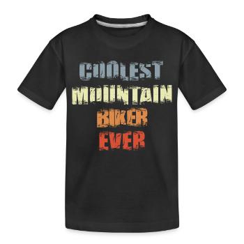 Drôle de vététiste - T-shirt bio Premium Enfant - noir - Devant