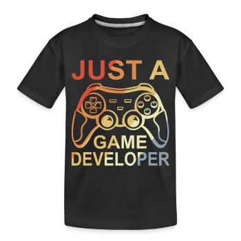 Game Developer - Kids' Premium Organic T-Shirt - black - Front