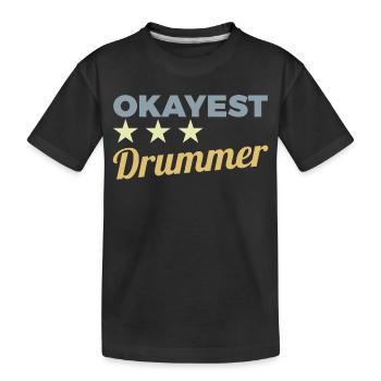 Batteur moyen - T-shirt bio Premium Enfant - noir - Devant