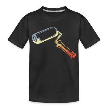 Croquis de défilement de peintre rétro - T-shirt bio Premium Enfant - noir - Devant