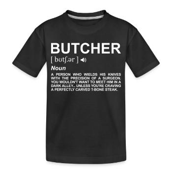 Definition Metzger - Kinder Premium Bio T-Shirt - Schwarz - Vorne