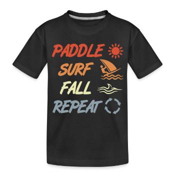 pagayer, surfer, tomber, répéter - T-shirt bio Premium Enfant - noir - Devant