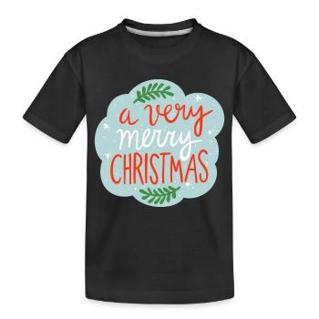 Christmas sticker - T-shirt bio Premium Enfant - noir - Devant