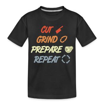 Zitat Metzger - Kinder Premium Bio T-Shirt - Schwarz - Vorne