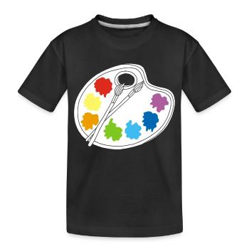 Artist (white) - Kids' Premium Organic T-Shirt - black - Front