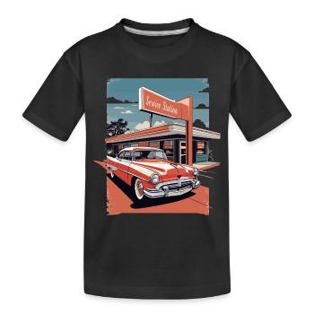 Voitures de collection 1950 - T-shirt bio Premium Enfant - noir - Devant