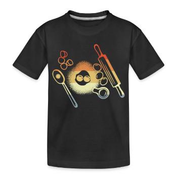 Ingrédients de cuisson Look vintage - T-shirt bio Premium Enfant - noir - Devant