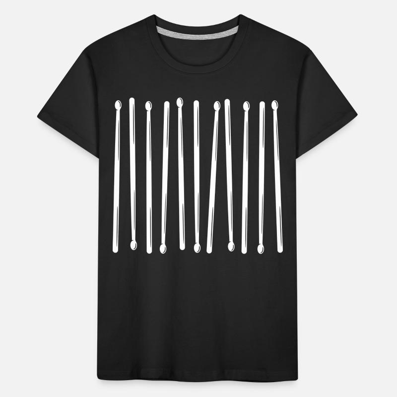 Drumsticks Vertical Pattern Kids' Premium Organic T-Shirt