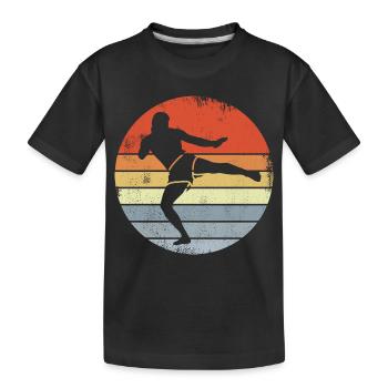 Croquis de Kickboxer Vintage - T-shirt bio Premium Enfant - noir - Devant