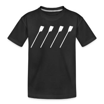 Rudder straps - Kids' Premium Organic T-Shirt - black - Front