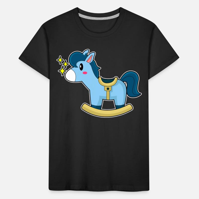 Cheval à bascule T-shirt bio Premium Enfant