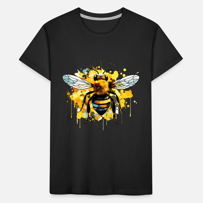Peinture d’abeille Splash Drop Beekeeper Paint Blobs T-shirt bio Premium Enfant