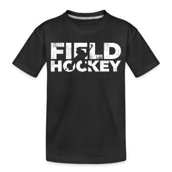 Hockey - Kinder Premium Bio T-Shirt - Schwarz - Vorne