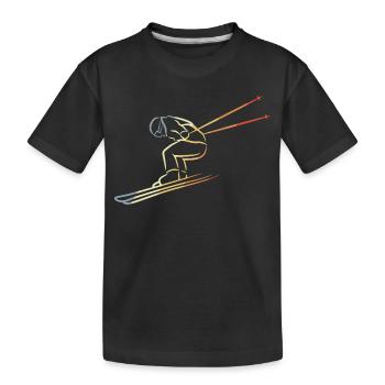 Winter Sports Sketch - Kids' Premium Organic T-Shirt - black - Front