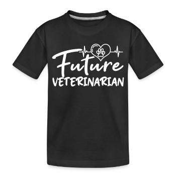 Future Veterinarian - Kids' Premium Organic T-Shirt - black - Front