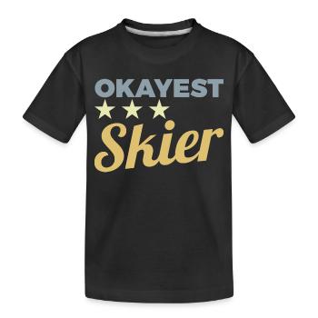 Skieur moyen - T-shirt bio Premium Enfant - noir - Devant